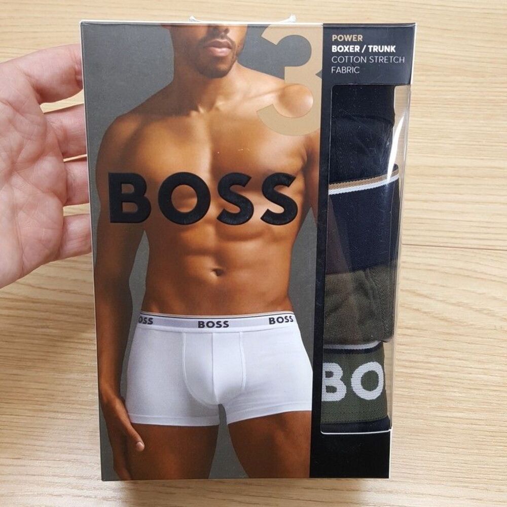 HUGO BOSS Boxer Briefs Mens Small 3-Pack Power Trunk Cotton Stretch Logo - Picture 3 of 7